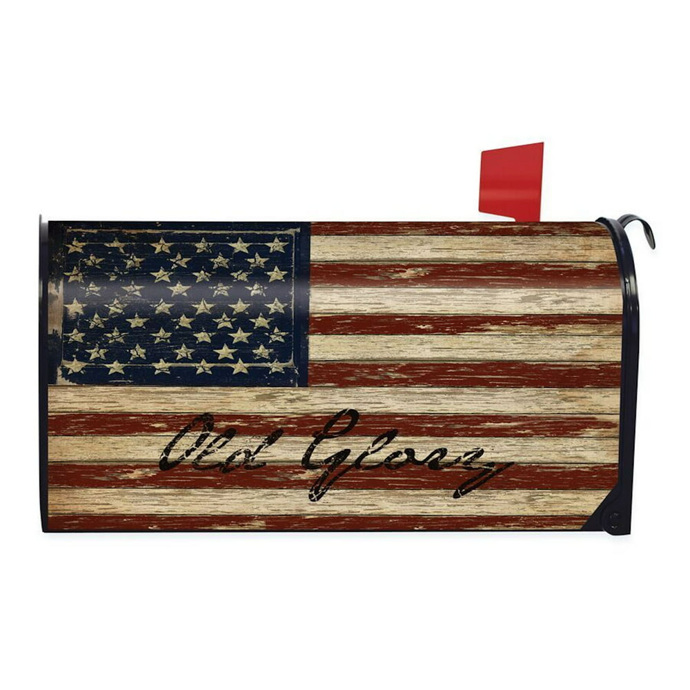 Old Glory Patriotic Magnetic Mailbox Cover American Flag Rustic ...