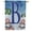 Monogram B, variant on America Forever Winter Snowman Letter Z House Flag Double Sided 28 x 40 inches Holiday Seasonal Flags for Outdoor, Yard Porch Decoration, Cardinals Snowfall Flag