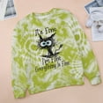 thumbnail image 3 of ZOCAVIA Women's Funny Sweatshirts Hoodies Black Cat Tie Dye Marble Plus Size Tops Pullover Tops Blouse Shirt, 3 of 8
