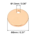 thumbnail image 2 of 8mm Brass Disc, 6pcs Metal Stamping Blanks Tags Circle Charm Pendants Round Metal Plate for Laser Engraving Stamping Keychain Making, Rose Gold, 2 of 6