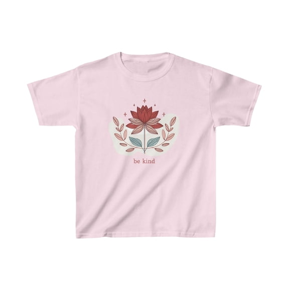Kids Be Kind Shirt with Lotus Flower - Boho Style in 3 Color Options