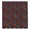 thumbnail image 3 of Ambesonne Moroccan Shower Curtain, Scale Mandala Design, 69"Wx84"L, Aqua Orange Ruby, 3 of 3
