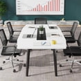 thumbnail image 4 of Tribesigns 6FT Conference Table, 70.8L x 35.4W x 29.5H inches Boat Shaped Meeting Table, 4 of 5