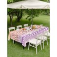 thumbnail image 5 of 60x84 Inch Outdoor Tablecloth with Umbrella Hole Zipper Rectangle Purple Yellow Boho Rectangular Tablecloths Outside Waterproof Ethnic Tribe Arrows Geometric Patio Table Cloth Cover for Picnic Party, 5 of 8