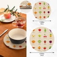 thumbnail image 3 of GZHJMY Cute Cartoon Fruit Trivets Pot Holders Set and Placemats Set, Set of 2 Hot Pads, Table Mats for Cooking and Baking, Cotton Braided Hot Pads, 3 of 7