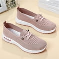 thumbnail image 6 of KAQ Sneakers Women Breathable Mesh Knitted Woven Low Top Walking Shoes Lightweight Wide Width Soft Sole Shoes, 6 of 8
