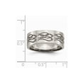 thumbnail image 6 of Titanium Flat 8mm Laser Design Polished Band Size: 8; for Adults and Teens; for Women and Men, 6 of 6