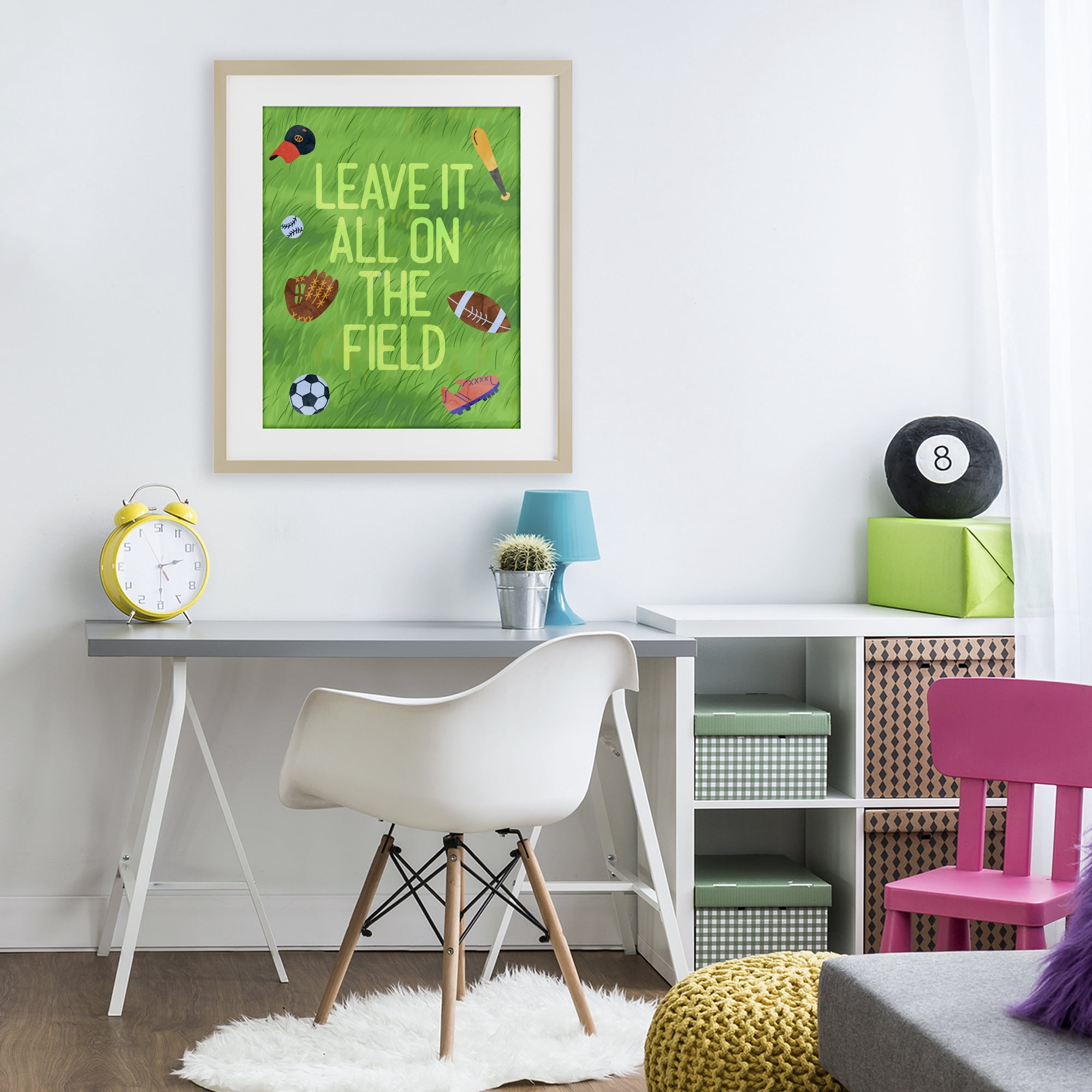 Stupell Industries Leave It On The Field Birch Framed Print Under Glass, design by Lil' Rue