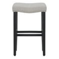thumbnail image 2 of Westin Outdoor Yazan 29" Upholstered Bar Stool with Nail Head Trim, Black/Gray, 2 of 6