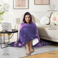 thumbnail image 4 of Purple Roses Dragon Wearable Blanket Hoodies for Women Men Adults Dragon Lovers Warm Soft Starry Sky Fantasy Dragons Hooded Blankets for Sofa Bed Decor Birthday Gifts 50x60 Inch, 4 of 5