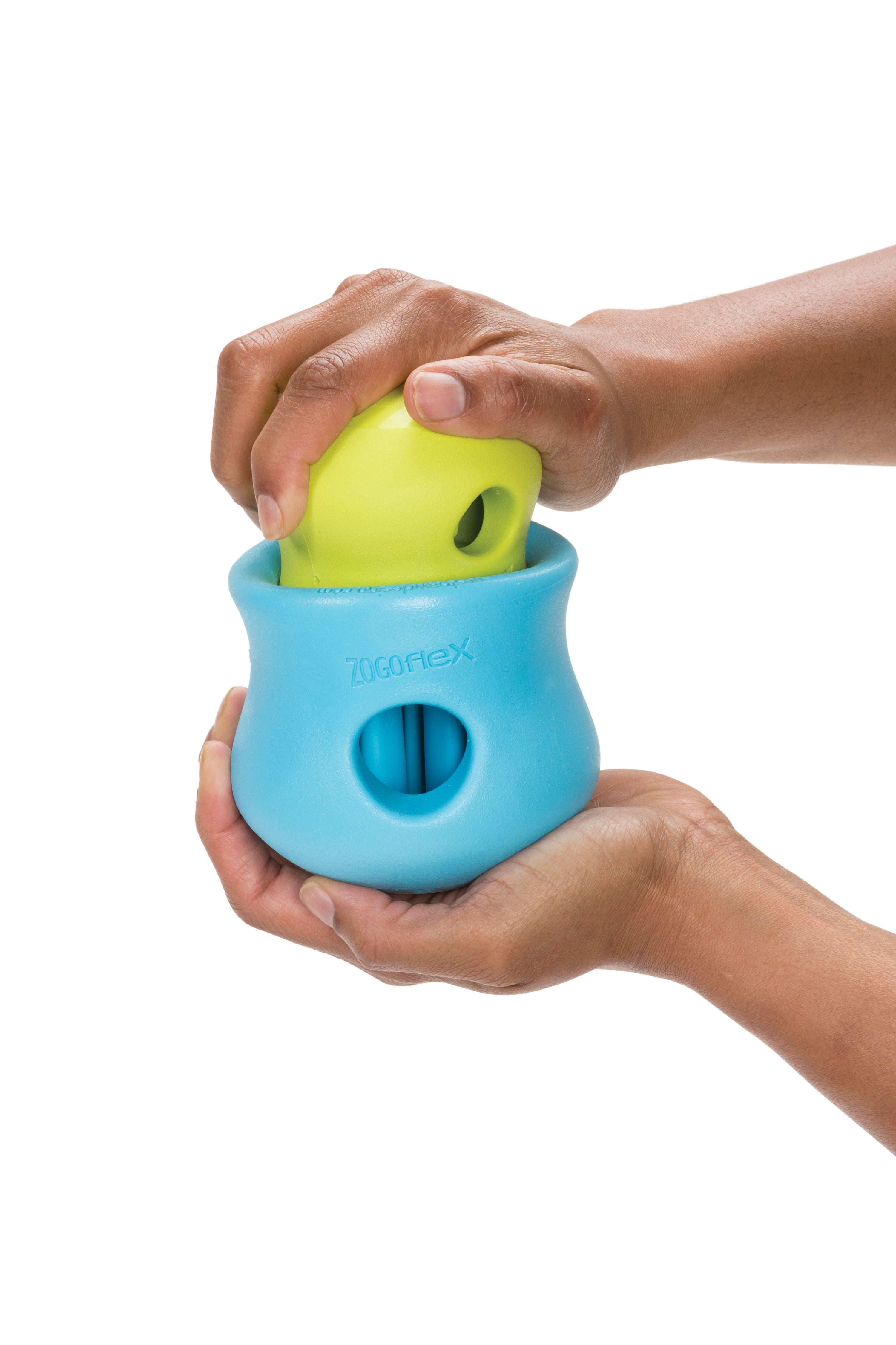 West Paw Zogoflex Toppl Small 3" Dog Toy Tangerine