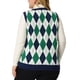 thumbnail image 3 of GRACE & GRANDEUR Suéter sin mangas de punto con cuello en V para mujeres de talla grande 1X Verde, 3 of 6