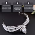 thumbnail image 4 of Elegant Tiara Crown Rhinestone Imitation Pearl Inlaid Evening Party Wedding Crown, 4 of 8