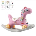thumbnail image 3 of Montar A Caballo Montar En Juguete Coche Deslizante Niños Montar En Caballo Niños Montar En Caballo Juguete Niño Lindo Exquisito Dibujos Animados Coche Deslizante Juguete Regalo ANGGREK Caballo Rosa+Música+Mecedora, 3 of 3