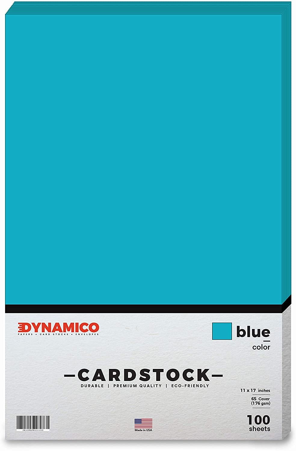 Jam Paper Ledger Cardstock, 65 lb, 11 x 17, Sea Blue, 50 Sheets/Pack