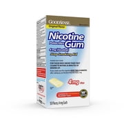 GS Nicotine Gum Non-Coated 4mg Original Flavor Stop Smoking Aid, 50 Ct