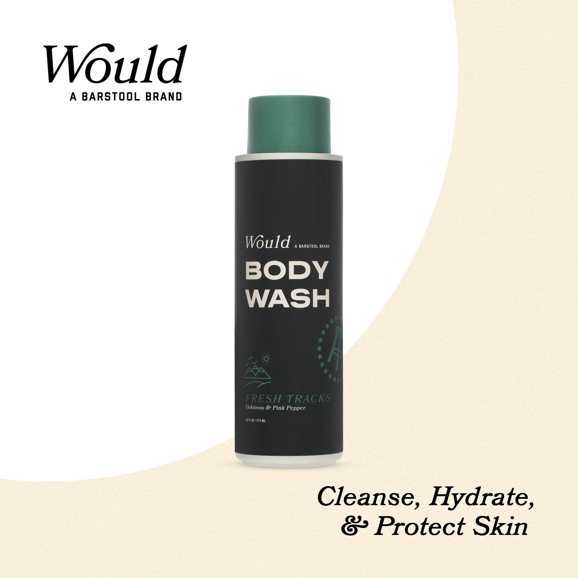 Would by Barstool Sports, Adult Body Wash, Fresh Tracks, 16 oz, All Skin Types
