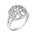 thumbnail image 3 of Tranquil Tree of Life Emblem Sterling Silver Ring-8, 3 of 7