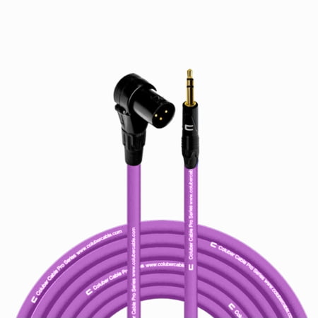 Columber Cable - Right Angle 3-Pin XLR Male to 3.5 TRS Male 3-Pin Connector