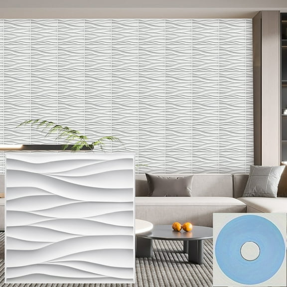 30 Pack Decorative 3D Wall Panels for Interior Wall Decor Living Room, 11.8"x11.8" Wall Art PVC Panels for Bedroom TV Background Gaming Room Decor