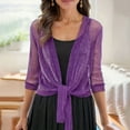 thumbnail image 2 of Busydd Cardigans for Women Trendy Breathable Open Front Womens Cardigan Casual Solid Color 1/2 Length Sleeve Women's Tops M, 2 of 6