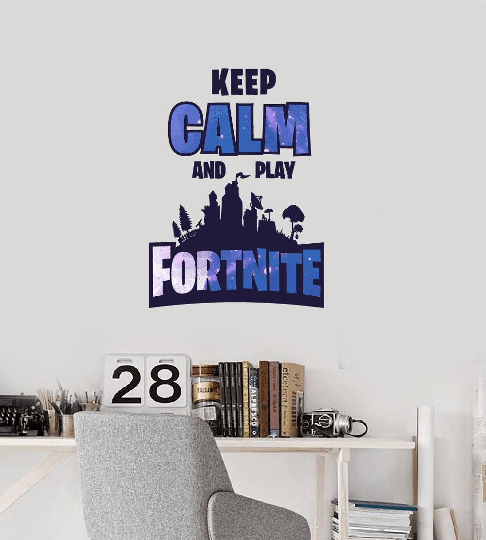 Kids Room Wall Stickers Gamer 'Keep Calm and Game On' Teenager Many colours 