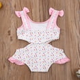thumbnail image 4 of Toddler Baby Girls Ruffles One Piece Swimsuit Ice Cream Print Suspender Swimsuit Bathing Suit, 4 of 7