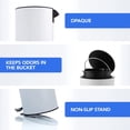 thumbnail image 6 of Bamodi Mini Step Trash Can 0.8 Gallons White - Soft-Closing System - Small Lidded Trash - Removable Inner Bucket, 6 of 9