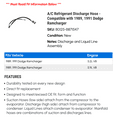 thumbnail image 2 of A/C Discharge Hose - Compatible with 1989, 1991 Dodge Ramcharger, 2 of 2