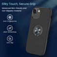 thumbnail image 4 of Entronix Heavy Duty Ring Holder Case for iPhone 16e, Shockproof Slim Fit Kickstand, Black, 4 of 6