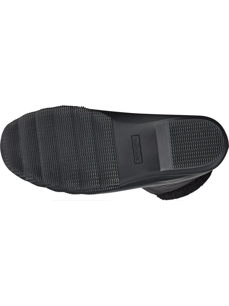 Sperry womens Saltwater Tall Leather Cozy Rain Boot, Black