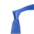 thumbnail image 2 of LYEAA Men's Ties for Shirts Satin Solid Self Tie Neckties Business Formal Men Neck Tie Party Wedding Prom Club Suit Neckwear Blue, 2 of 2