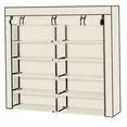 thumbnail image 4 of GZXS Shoe Rack with Cover, 6-Tier Shoe Organizer, Large Capacity Shoe Shelf for Closet, Entryway, Hallway, Beige, 4 of 10