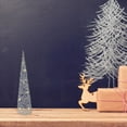 thumbnail image 3 of Led White and Silver Paper Cone Tree Large 31.50", 3 of 3
