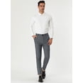 thumbnail image 3 of Vestidocuadros pahombre Pantalones de negocioscuadros ajustados con bolsillos Gris Oscuro 3XL, 3 of 6