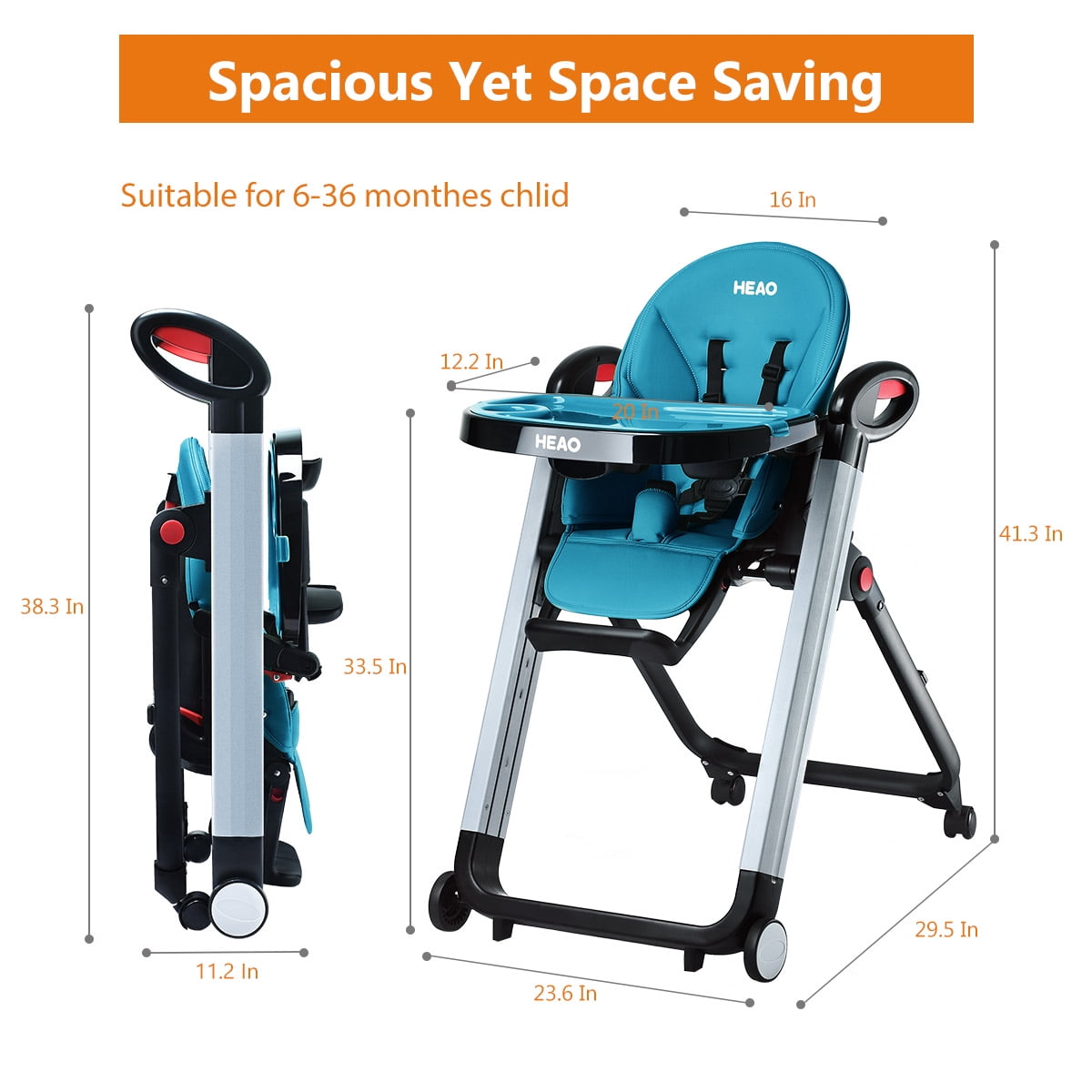 heao foldable high chair