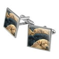 thumbnail image 1 of Labrador Retriever Puppies Sleeping Litter Square Cufflink Set - Silver or Gold, 1 of 6