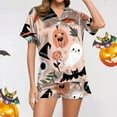 thumbnail image 2 of Fgnfyis Ensemble de Pyjama Décontracté Imprimé et Short pour Femmes Pyjama d'Halloween Femmes Rose_004 L, 2 of 6