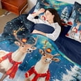 thumbnail image 4 of Castle Fairy Kids Animal Deer 7pcs Bedding Comforter Set,Happy New Year Queen Bedding Sets Super Cozy,Merry Christmas Queen Sheet Sets,Breathable Home Decor, 4 of 8