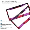 thumbnail image 5 of A Pair Of License Plate Frame Sunscreen Corrosion Resistant Rust 12.3×6.3in With Accessories Suitable For Any Car Palevioletred Buffalo Plaid Check Tartan Scotland_3, 5 of 8
