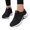 Black, variant on Women's Slip On Sneakers Lightweight Air Cushion Running Shoes Breathable Non Slip Athletic Tennis Shoe Black Size 8