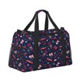 thumbnail image 2 of Xecao Winter Skiing Snowflakes Pattern ​Lightweight Crossbody Weekender Bag Mesh Side Pockets Padded Handles Sports Outdoor Gear Organizer, 2 of 7
