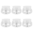 thumbnail image 7 of 6pcs Plastic Spring Cord Locks Rope Fastener Double Holes Toggle Stoppers Sliders for Backpack Shoelaces, Clear, 7 of 7