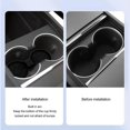 thumbnail image 4 of Center Console Cup Holder Insert Mat Anti Slip Waterproof Temperature Resistant Cup Holder Pad Mat Replacement to Tesla Model 3 S X Black, 4 of 5