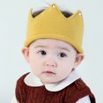 thumbnail image 3 of 2 mini gorros de corona para bebé niña, de punto, para fiesta de cumpleaños, ligeros, para recién nacidos y niños pequeños, para baby shower, 3 of 8