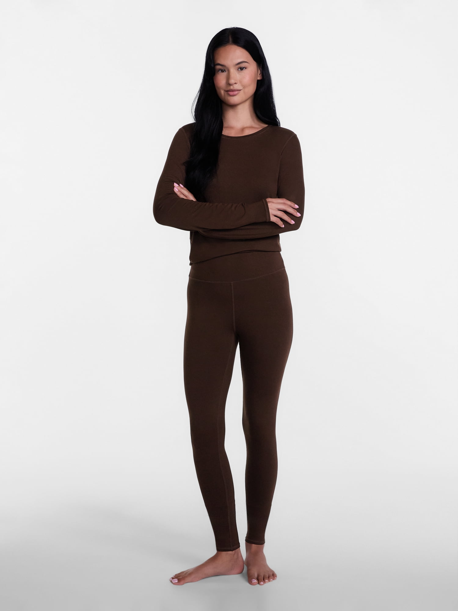 ClimateRight by Cuddl Duds Women’s Mild Essential Base Layer Livaeco Jersey High Rise Legging