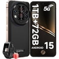 thumbnail image 1 of OUKITEL WP200 Pro 5G Cellphone 72GB+1TB 6.7" FHD+ 8800mAh108MP Android 15 NFC GPS with Earphone/SmartWatch, 1 of 5