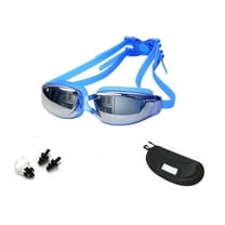 Adult Unisex Swim Goggles with UV Protection – Anti-Fog Mirror Coated Lenses, Leak-Free Fit, Adjustable Strap & Protective Storage Case TIKA