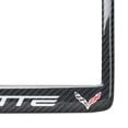 thumbnail image 2 of C7 Light Gray Corvette script with w/Double Logo License Plate Frame - Carbon Fiber : C7 Stingray, 2 of 2