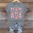 thumbnail image 3 of Mujeres Pantalones Cortos de Manga Corta Impresa Floral Cuello Redondo Superior / Camisa Poliéster, Blusa Casual de Moda para el Uso Diario Del Hogar, 3 of 5